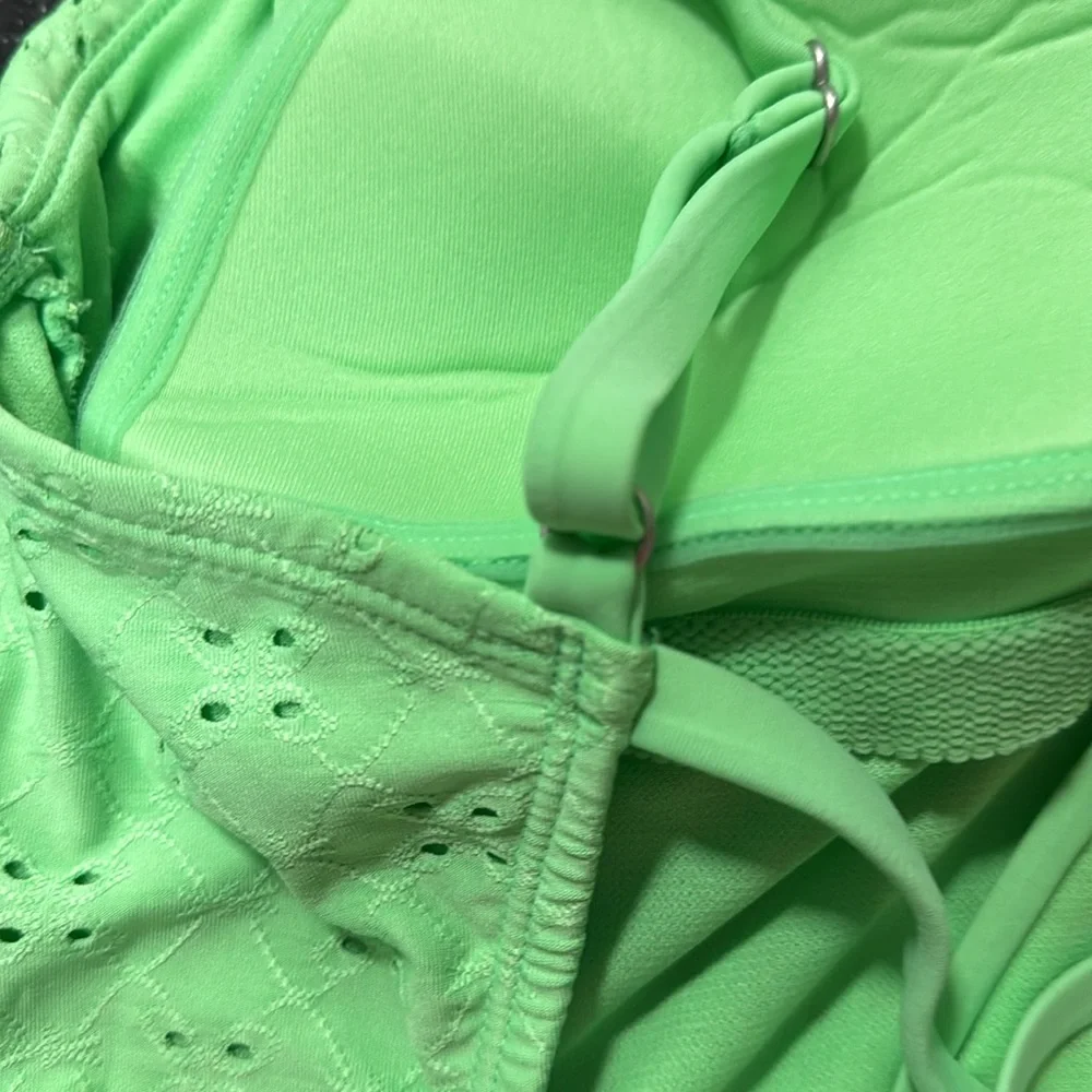 Time & Tru NWT❗️Green Eyelet One Piece Bathing Suit
